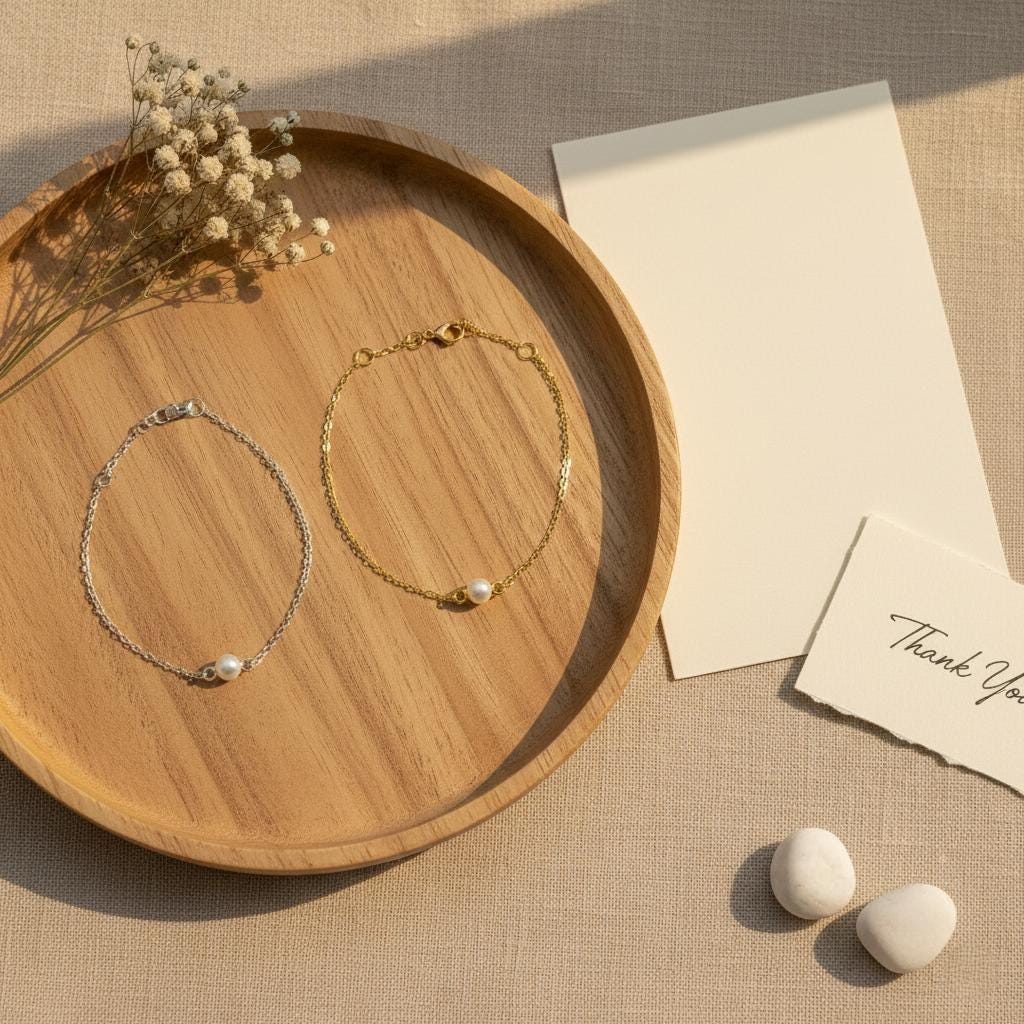 Dainty Pearl Bracelet, minimalist gold & silver chain, freshwater gem jewelry for women, delicate everyday style, bridesmaid gift