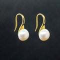 Elegant Pearl Drop Earrings, Dainty Freshwater Pearl Jewelry, Minimalist Wedding Gift for Her, Bridesmaid Earrings, Gold Dangle Earrings