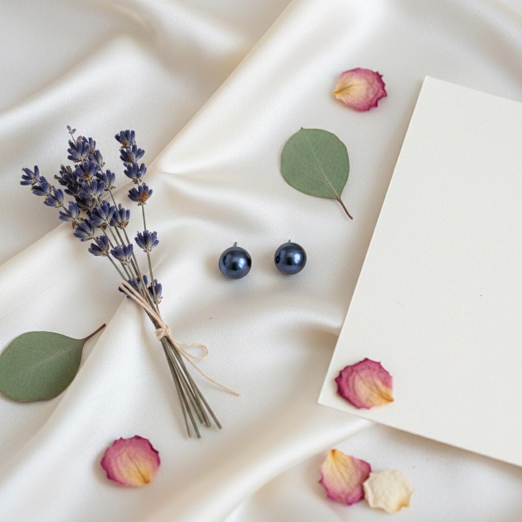 Elegant Pearl Stud Earrings - White & Blue Classic Round Pearls | Minimalist Everyday Jewelry Gift for Her