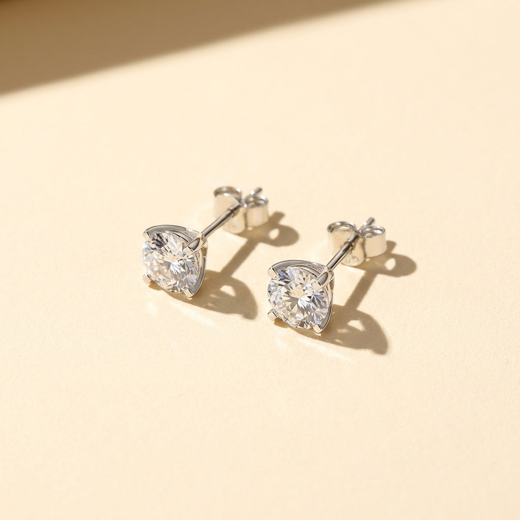 Sparkling Lab Grown Diamond Stud Earrings
