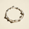 Sterling Silver Triple Strand Beaded Bracelet
